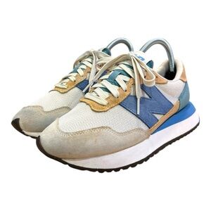 New Balance 237 White/Blue/Beige WS237TA Women's Sz 8